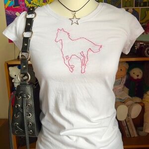 Deftones baby tee shirt with horse design